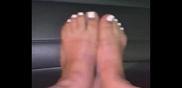  Public feet tease